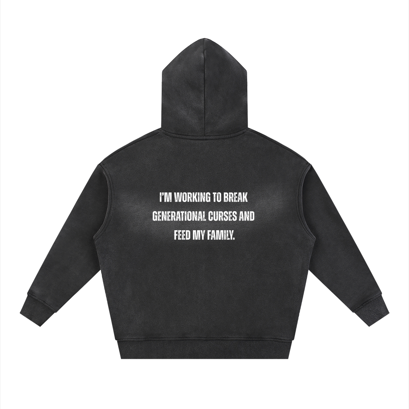 Sunfade Two-way Zipper Boxy Fleece Hoodie