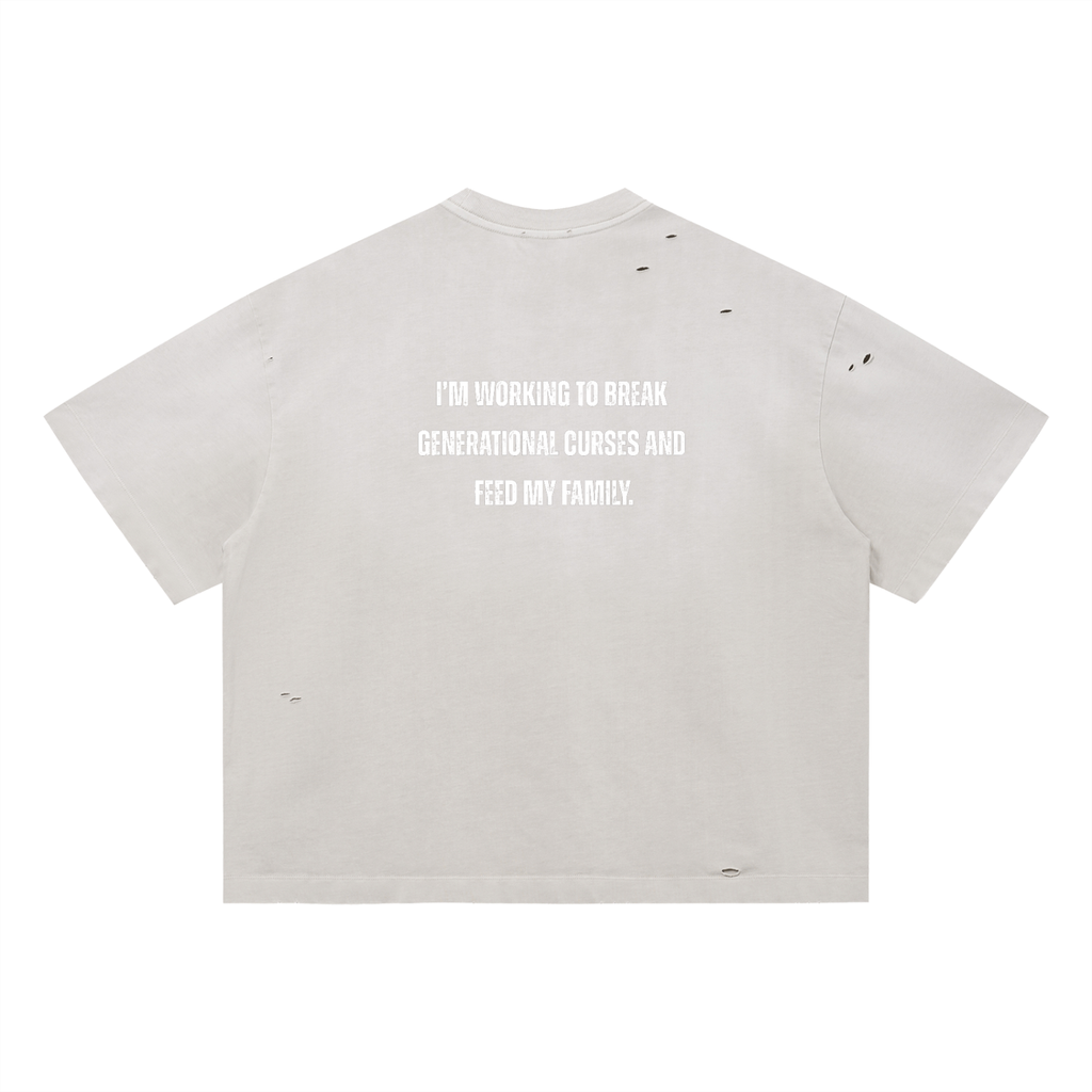 Vintage Washed Distressed Boxy Oversized T-Shirt