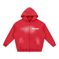 Sunfade Two-way Zipper Boxy Fleece Hoodie